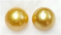 15mm Golden South Sea Pearl Pair
