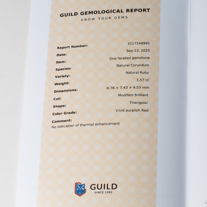 1.57ct No Heat Kashmir Ruby