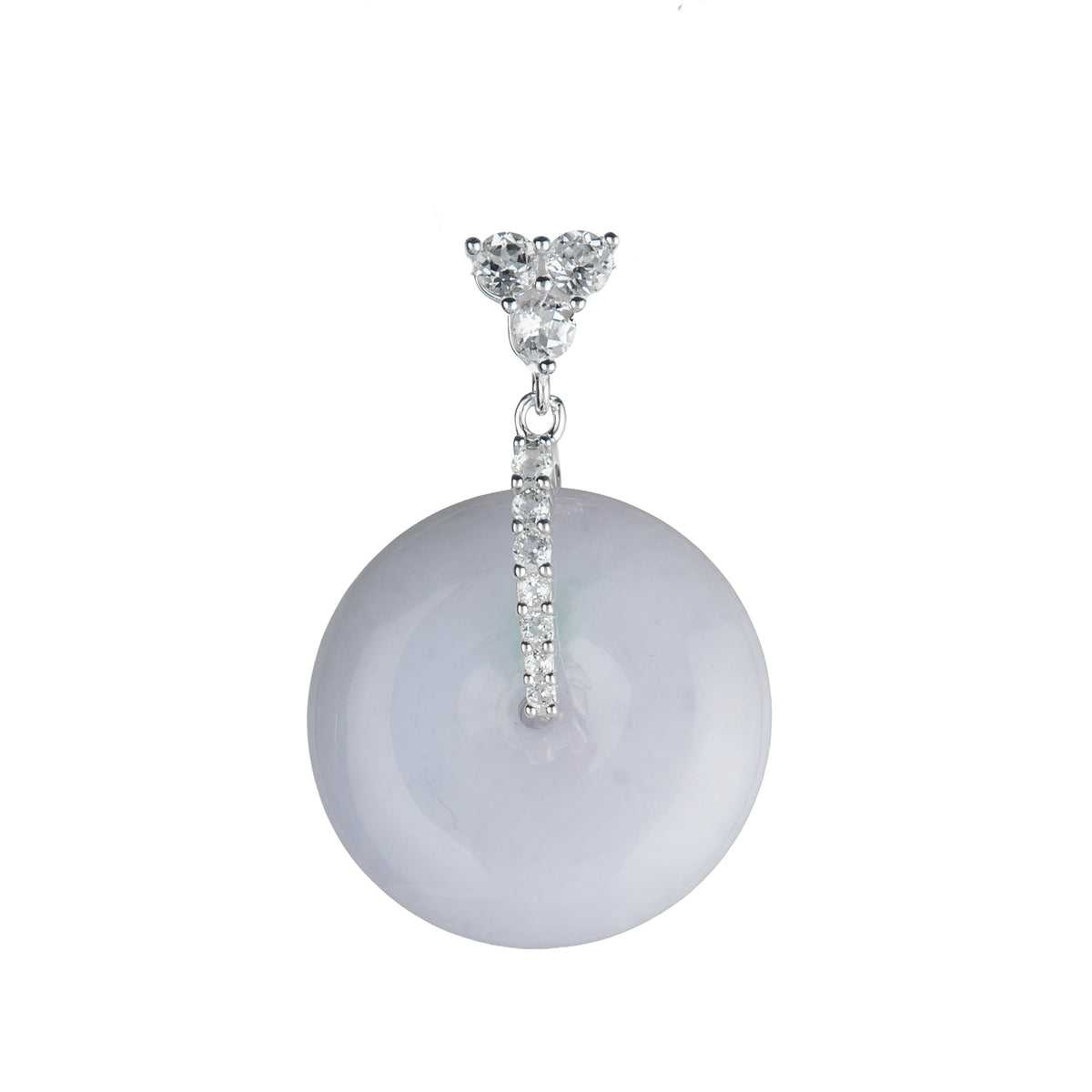 Lavender Jadeite Donut Necklace