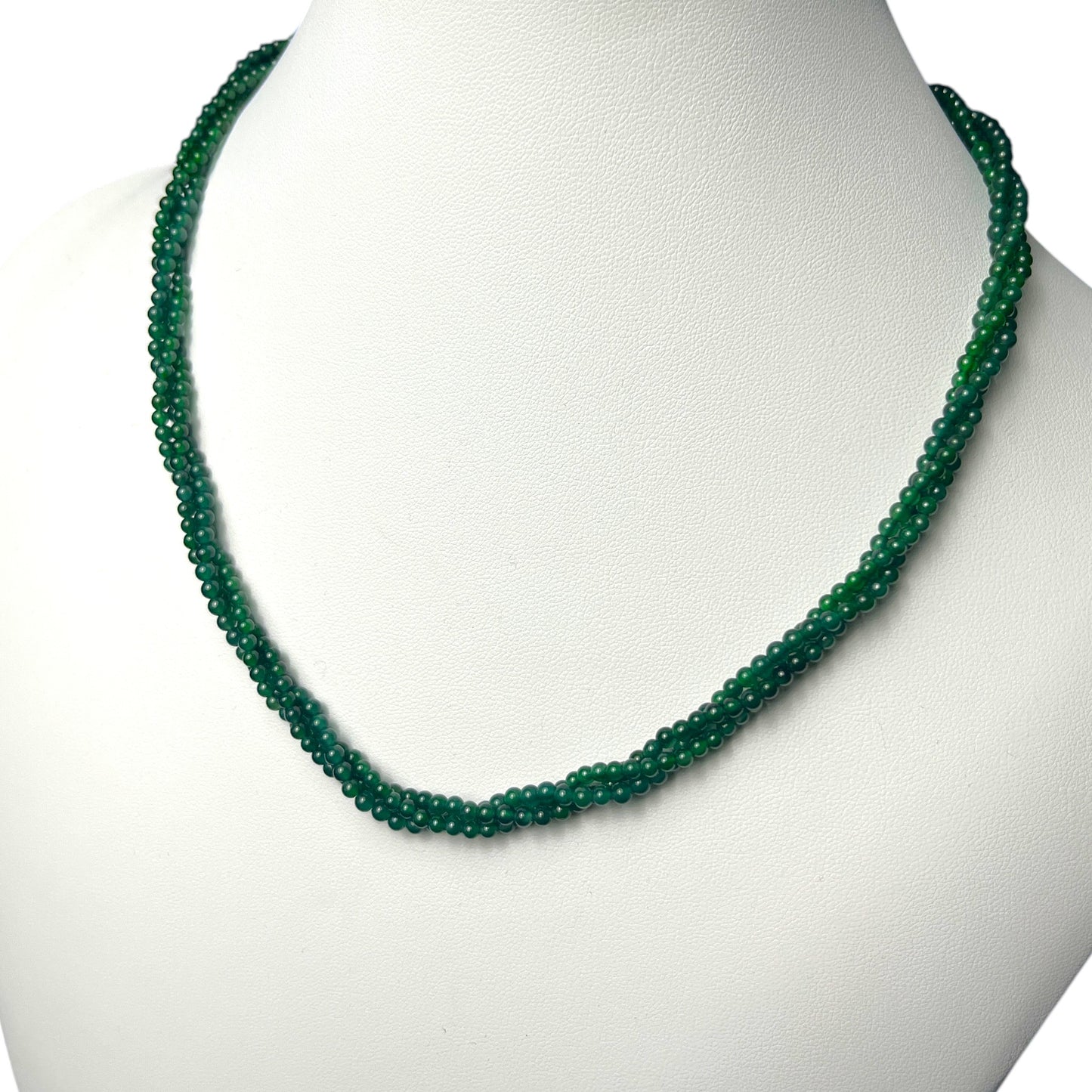 101ct Verdant Green Jadeite Bead Strand, 48cm