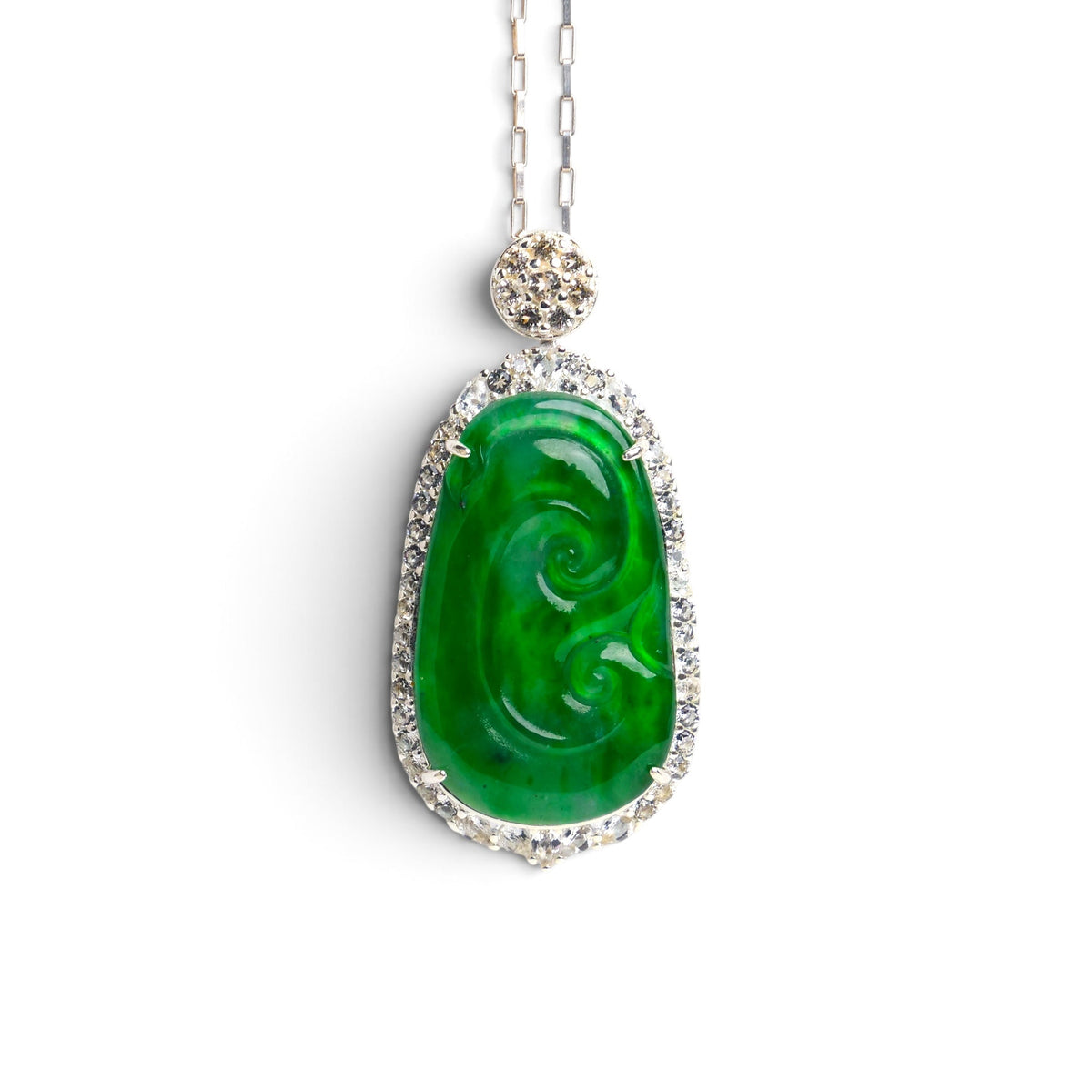 MWDJ31 Type A Fei Cui Imperial Jadeite Ruyi Pendant