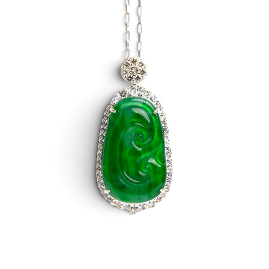 MWDJ31 Type A Fei Cui Imperial Jadeite Ruyi Pendant