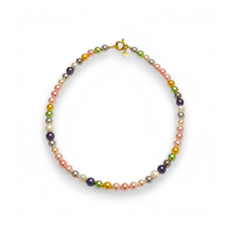 Multi Colour Pearl Necklace