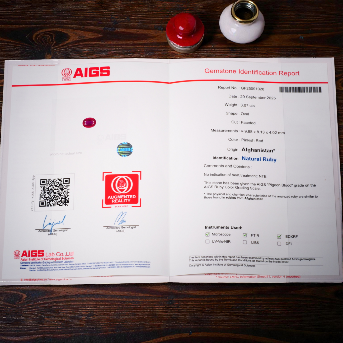 3.07ct Certified No Heat Pigeon Blood Jegalek Ruby