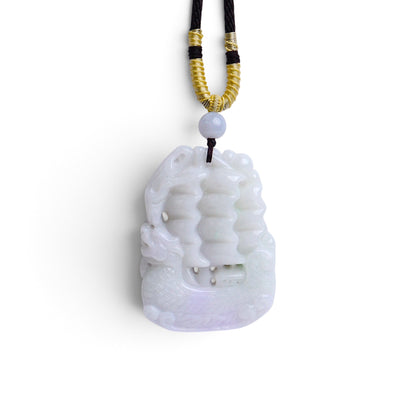 WCDN36 Type A White Jadeite Dragonboat Carving
