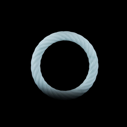 340 cts Type A White Jadeite 'TWIST OF FATE' Bangle