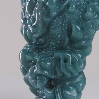 DHJ Olmec Jadeite Dragon Head Carving