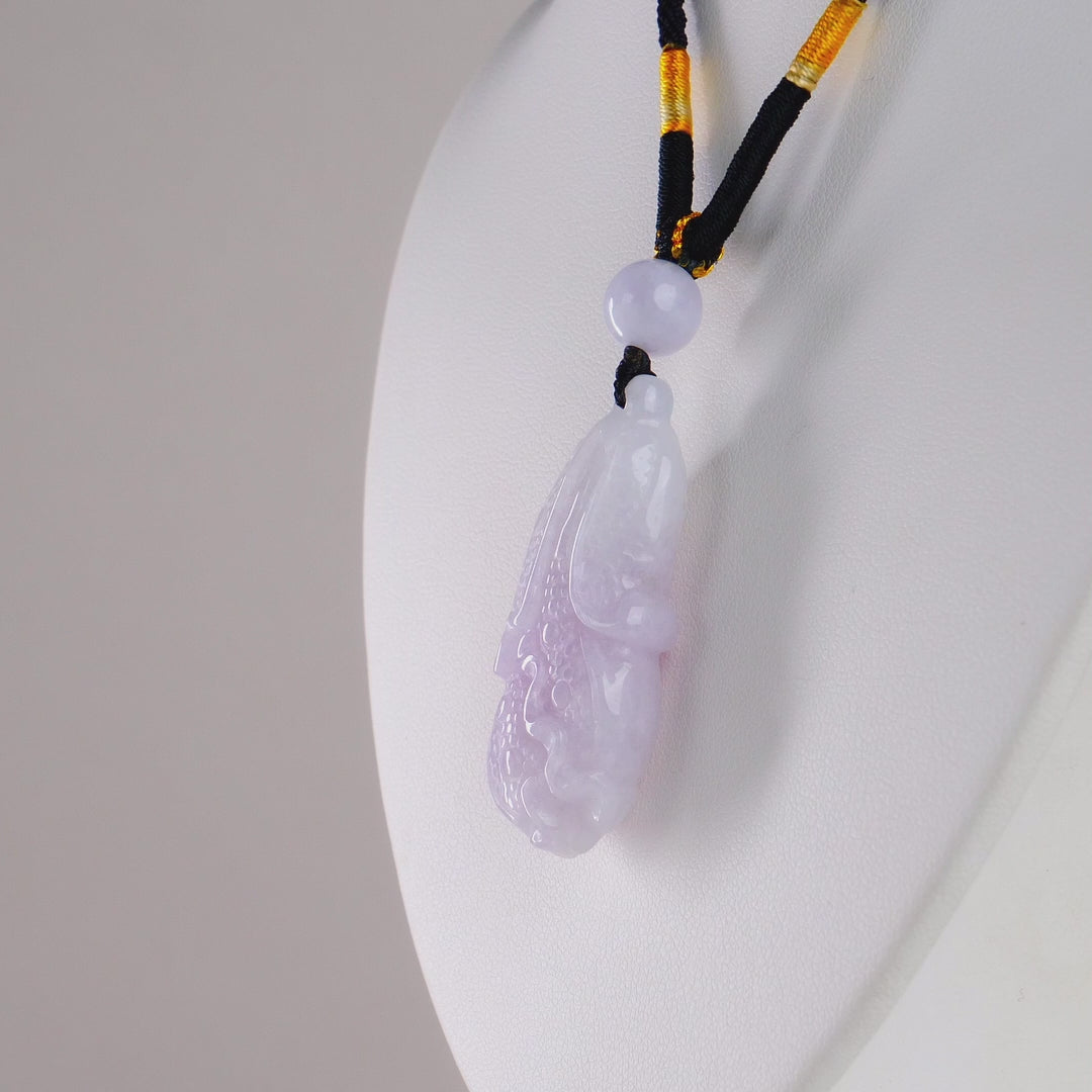 DHJ Lavender Jadeite Baicai Necklace