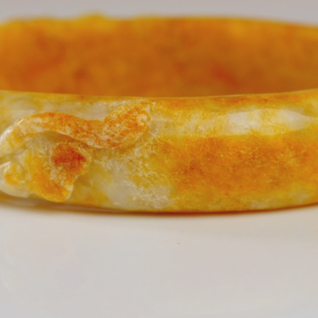 Yellow Jadeite Pixiu Bangle