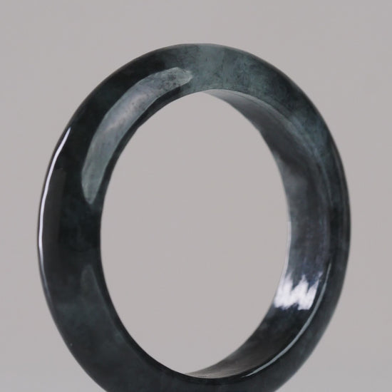DHJ Black Chicken Jadeite Ring