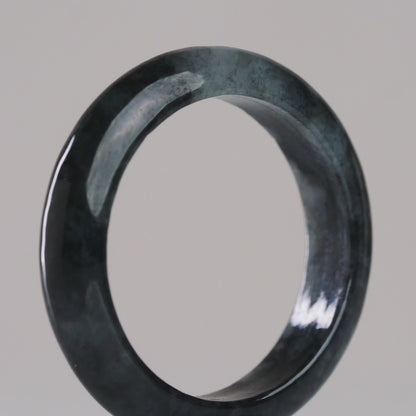 DHJ Black Chicken Jadeite Ring