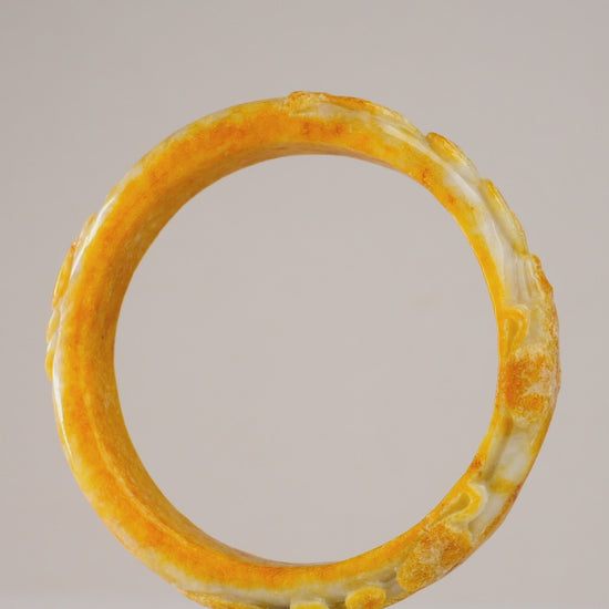 Yellow Jadeite Pixiu Bangle