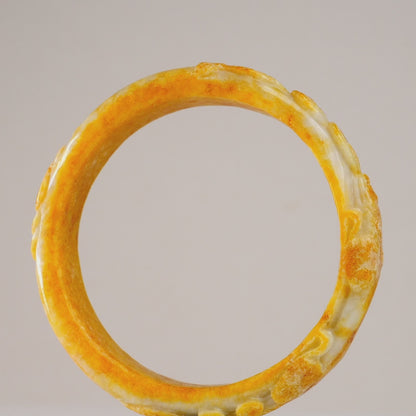 Yellow Jadeite Pixiu Bangle
