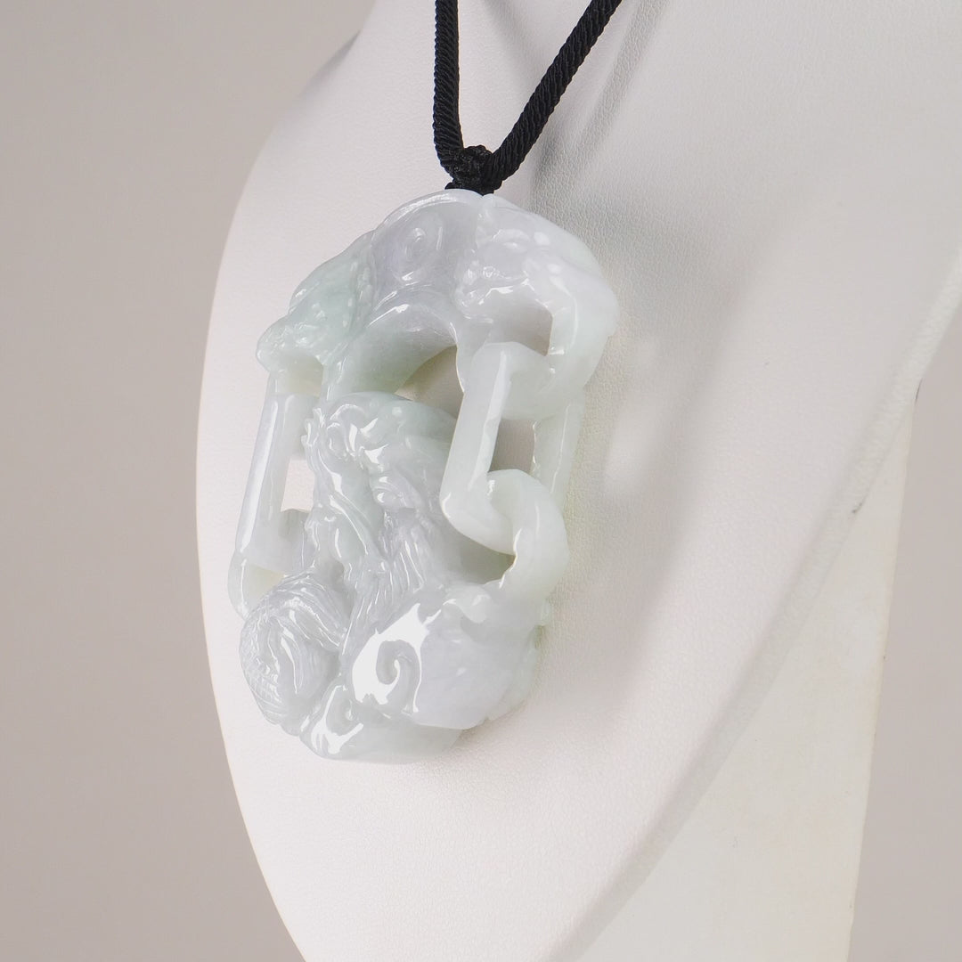 Type A Burmese Aqua Jadeite Pendant
