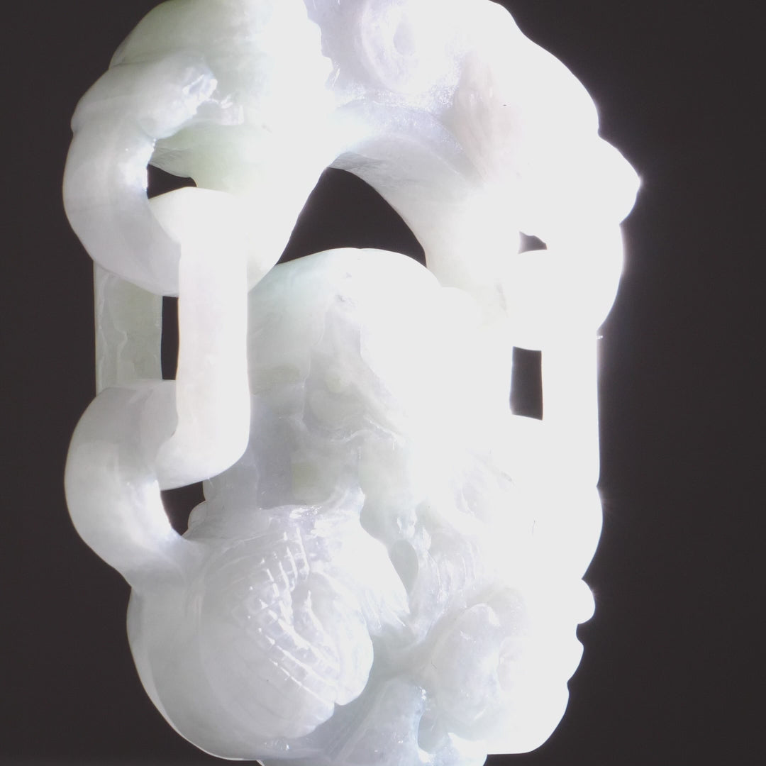 Type A Burmese Aqua Jadeite Pendant