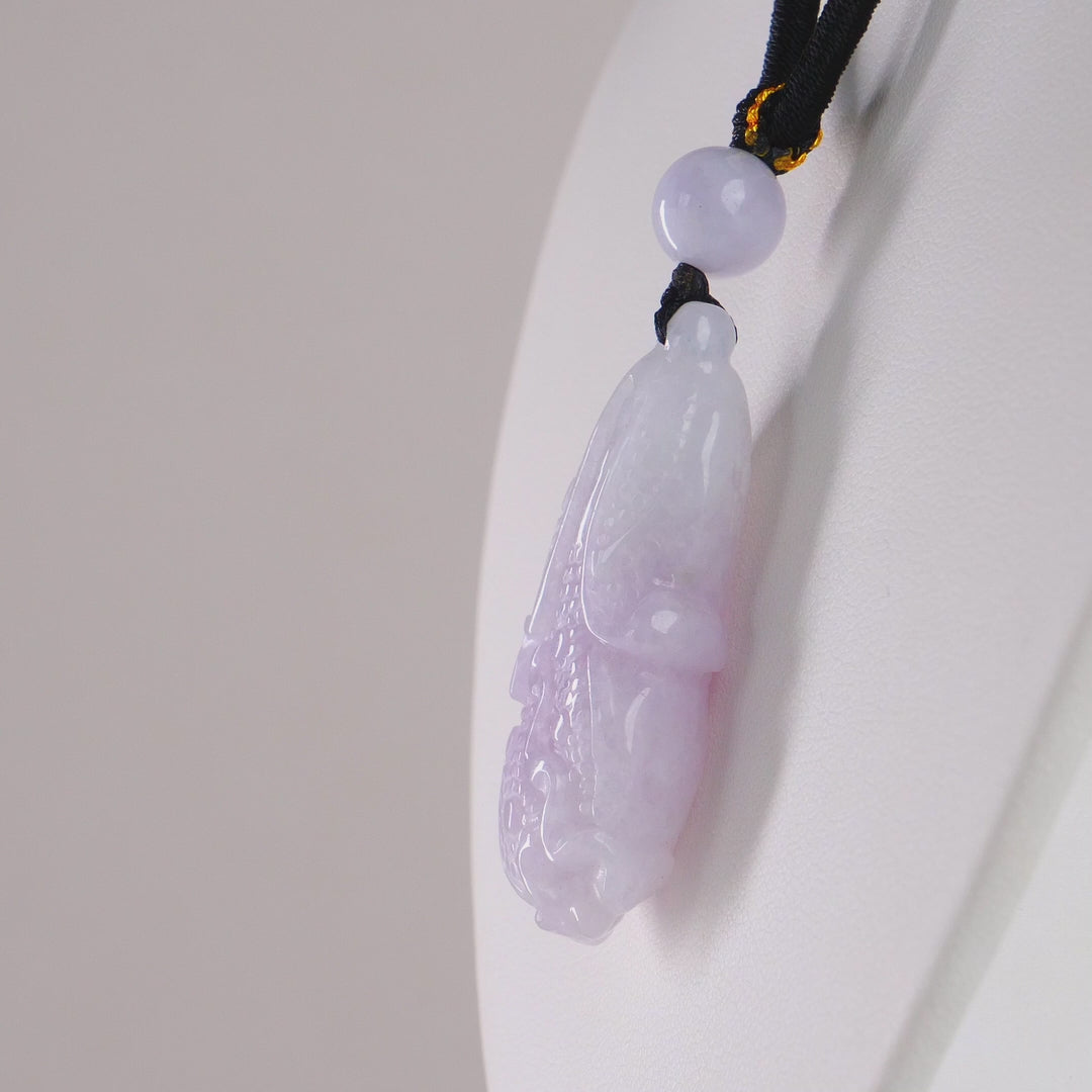 DHJ Lavender Jadeite Baicai Necklace