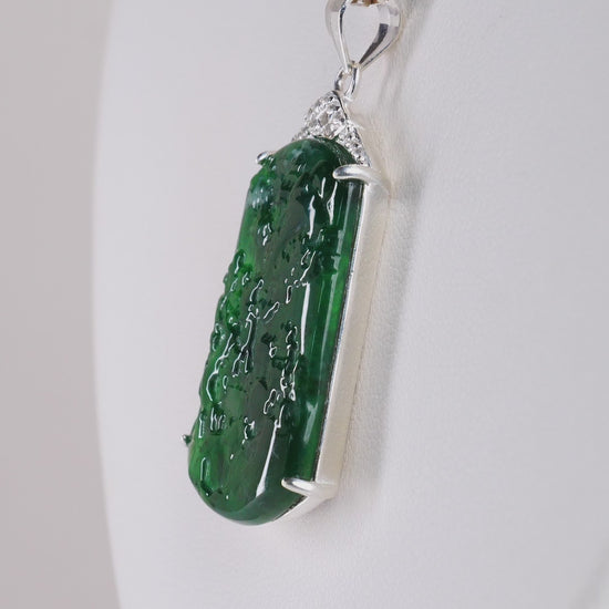 Fei Cui Imperial Jadeite Landscape Pendant