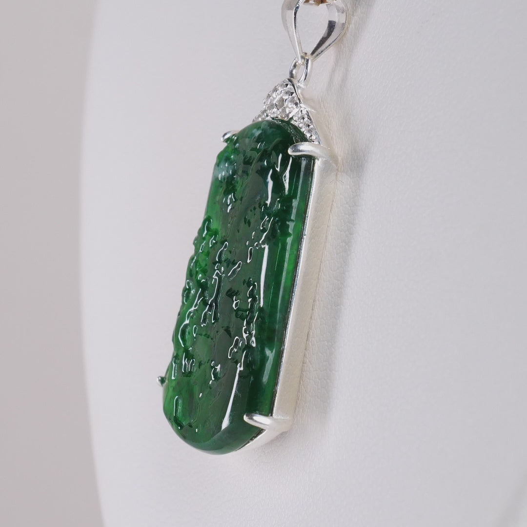 Fei Cui Imperial Jadeite Landscape Pendant