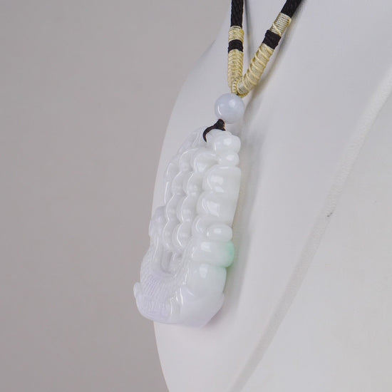 Type A White Jadeite Dragonboat Carving