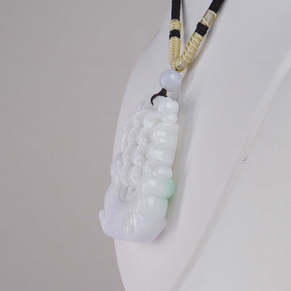 Type A White Jadeite Dragonboat Carving
