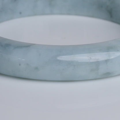 Type A Dark Floating Flower Burmese Jadeite Bangle