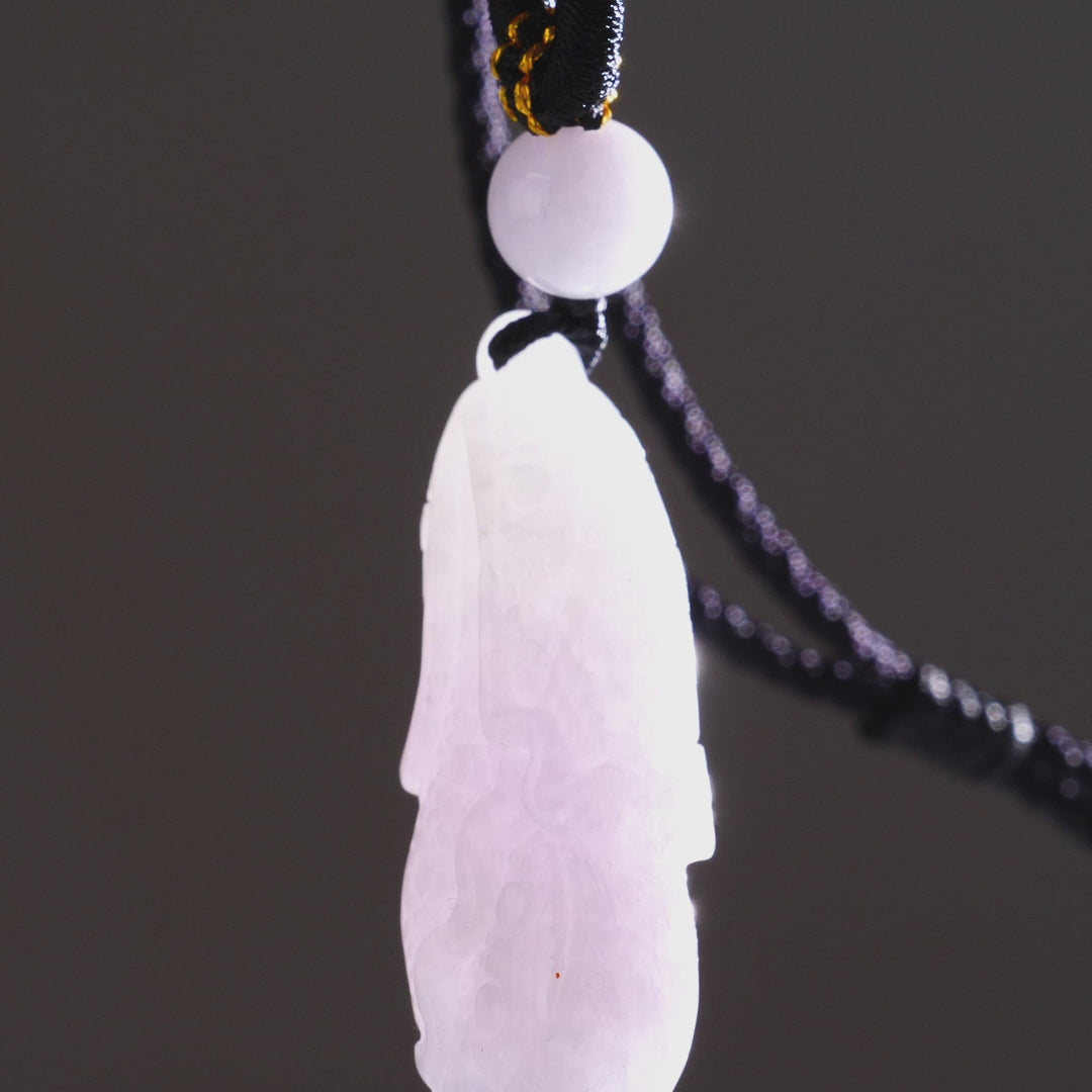 DHJ Lavender Jadeite Baicai Necklace